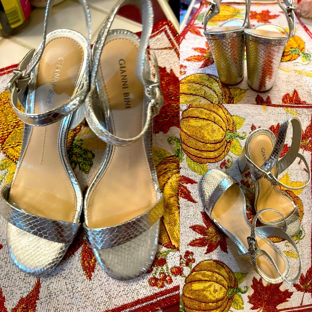 Brand new silver heels